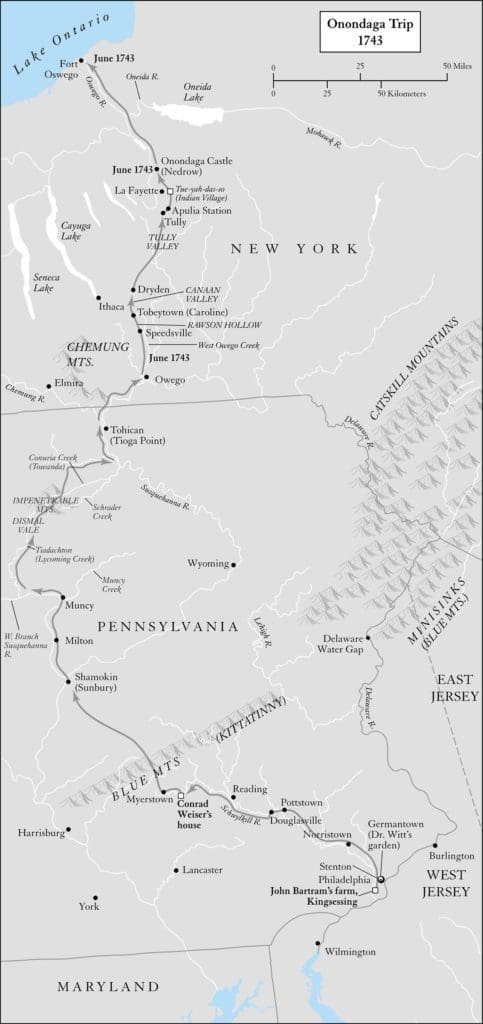 Route to Onondaga, 1743